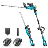 Seesii 20V Teleszkópos Akkus Sövényvágó, 2 az 1-ben Design, 53 cm-es Kétoldalas Penge 1