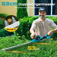 Seesii 20V Teleszkópos Akkus Sövényvágó, 2 az 1-ben Design, 53 cm-es Kétoldalas Penge 3