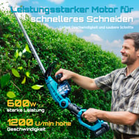 Seesii 20V Teleszkópos Akkus Sövényvágó, 2 az 1-ben Design, 53 cm-es Kétoldalas Penge 8