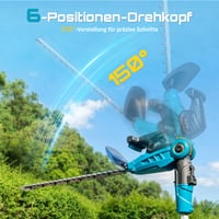Seesii 20V Teleszkópos Akkus Sövényvágó, 2 az 1-ben Design, 53 cm-es Kétoldalas Penge 6