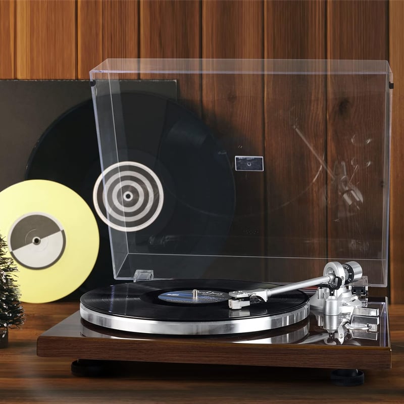 SeeYing Bluetooth Lemezjátszó Szíjhajtású Bakelit Zenelejátszó 33/45 RPM Phono Előerősítővel és Mágneses Hangszedővel