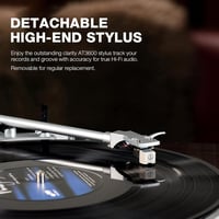 SeeYing Bluetooth Lemezjátszó Szíjhajtású Bakelit Zenelejátszó 33/45 RPM Phono Előerősítővel és Mágneses Hangszedővel 2