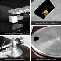 SeeYing Bluetooth Lemezjátszó Szíjhajtású Bakelit Zenelejátszó 33/45 RPM Phono Előerősítővel és Mágneses Hangszedővel 3