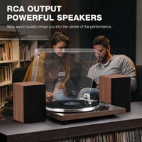 SeeYing Bluetooth Lemezjátszó Szíjhajtású Bakelit Zenelejátszó 33/45 RPM Phono Előerősítővel és Mágneses Hangszedővel 6