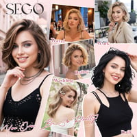 SEGO Clip-In predlžovacie vlasy zo skutočných ľudských vlasov, 5 pásov, 7 klipov, Remy predĺženie, neviditeľné, prirodzené, 45 cm, farba #27 9