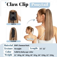 SEGO 50cm Emberi Hajú Lófarok Kiterjesztés Csipesz Remy Hajpótlás Egyenes #4/27 120g 2