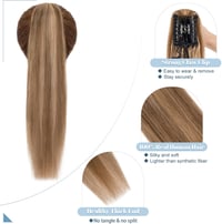 SEGO 50cm Emberi Hajú Lófarok Kiterjesztés Csipesz Remy Hajpótlás Egyenes #4/27 120g 3