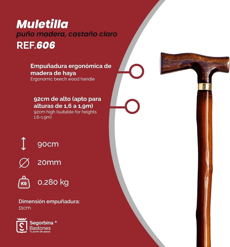 Segorbina de Bastones barna fa sétapálca mandzsettával (606)
