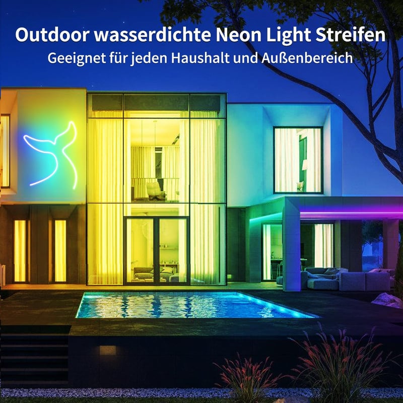 Segrass RGB LED Neon szalag 15m, 24V, vízálló, app vezérlés - 15 m