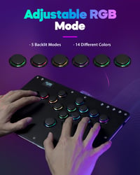 Sehawei Arcade Stick R16 16 gombos arcade kontroller PC/PS3/PS4/Switch-hez RGB LED 5