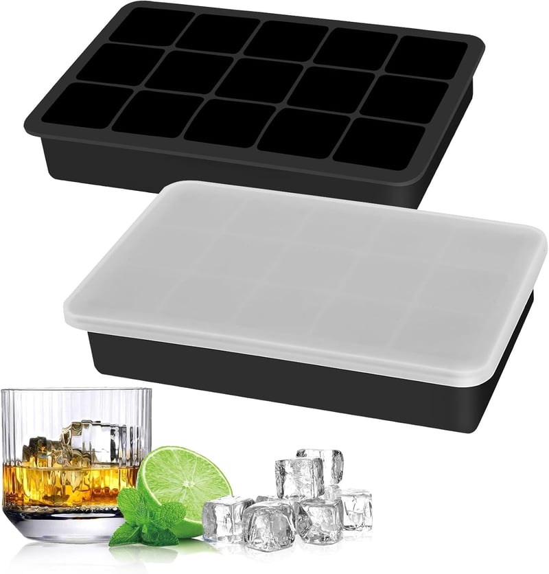Seifenprofis szilikon jégkocka forma 2 db fedéllel, BPA-mentes, 500 ml, halmozható