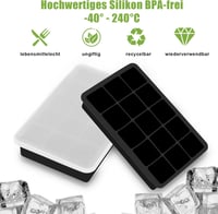 Seifenprofis szilikon jégkocka forma 2 db fedéllel, BPA-mentes, 500 ml, halmozható 3