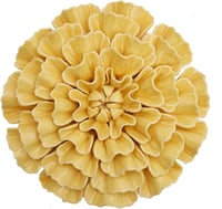 Decor de perete SEINHIJO cu floare ceramică 3D - galben - 19 cm 1