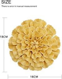 Decor de perete SEINHIJO cu floare ceramică 3D - galben - 19 cm 4