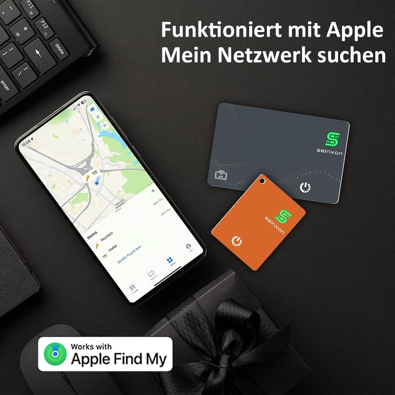 SEINXON RFID védelmes pénztárca nyomkövető Apple Find My kompatibilis
