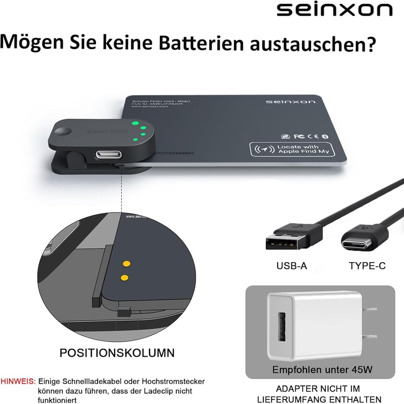 SEINXON RFID védelmes pénztárca nyomkövető Apple Find My kompatibilis