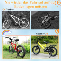 SEISSO Cric lateral reglabil pentru bicicletă de 12-20 inchi - pentru biciclete montane, de cursă și urbane de 12", 14", 16", 18", 20" 7
