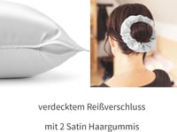 Seiwohl 2db Selyem Párnahuzat 40x40cm Fehér Szatén Pillowcase 5