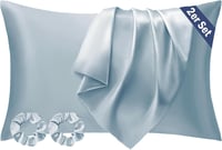 Seiwohl 2db Selyem Párnahuzat 40x80cm Smalt Kék Hajápoló Satin Pillowcase 1
