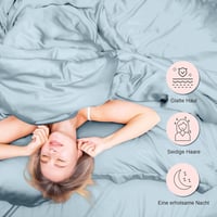 Seiwohl 2db Selyem Párnahuzat 40x80cm Smalt Kék Hajápoló Satin Pillowcase 5