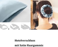 Seiwohl 2db Selyem Párnahuzat 40x80cm Smalt Kék Hajápoló Satin Pillowcase 4