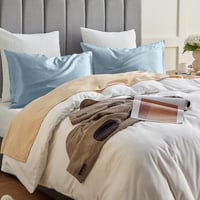 Seiwohl 2db Selyem Párnahuzat 40x80cm Smalt Kék Hajápoló Satin Pillowcase 2