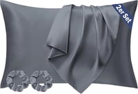 Seiwohl 2db szatén párnahuzat 40x80cm sötétszürke selyem hajápolás 1