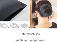 Seiwohl 2db szatén párnahuzat 40x80cm sötétszürke selyem hajápolás 5