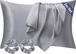 Seiwohl szatén párnahuzat 50x80 cm 2 db szürke hajápolás bőrápolás