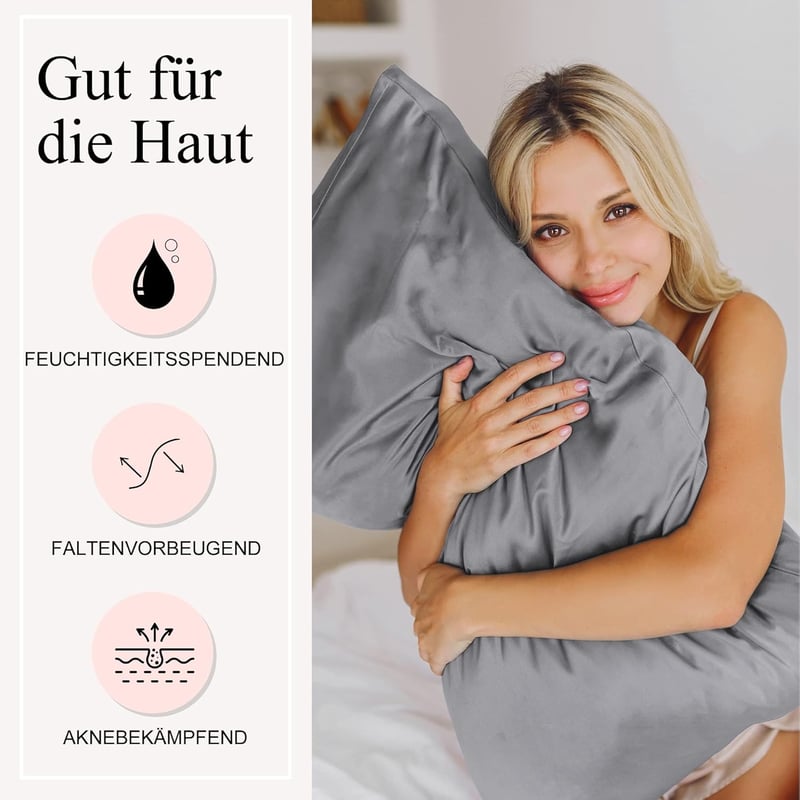 Seiwohl Selyem Párnahuzat 50x70 cm, 2 db, Hajápoló Szatén Pillowcase Szett