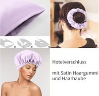 Seiwohl 4 az 1-ben szett: szatén párnahuzat 40x80 cm + hajgumi + hajsapka 5