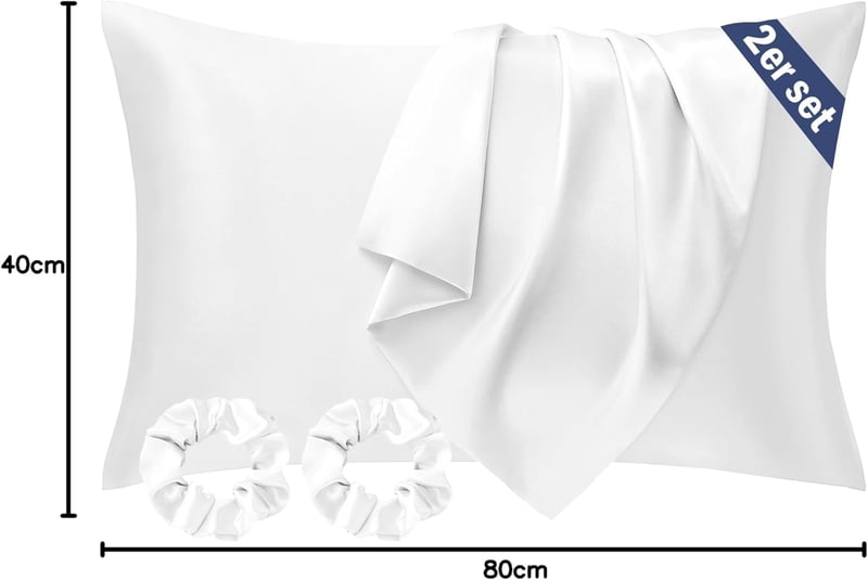 Seiwohl szatén párnahuzat 40x80 cm, 2 db, fehér, hajápolás