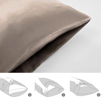 Seiwohl szatén párnahuzat 40x80 cm 2 db taupe selyemhatás hajápolás 5