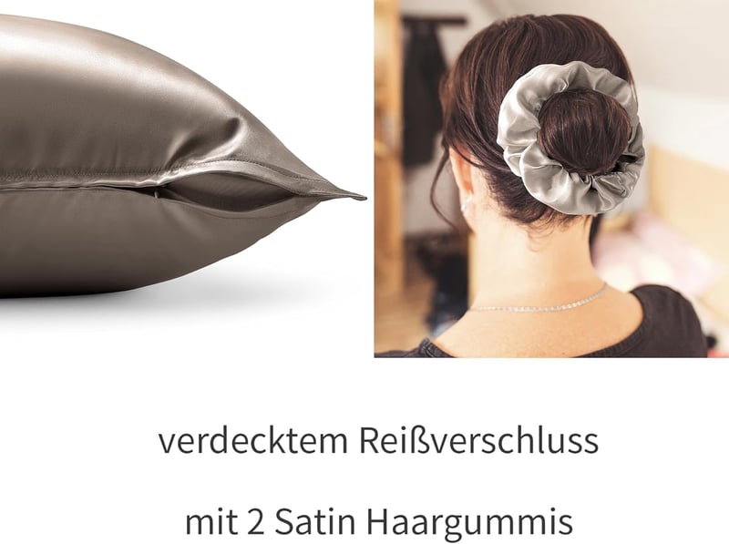 Seiwohl Szatén Párnahuzat 80x80 cm 2 db Taupe Selyem Hajbarát