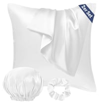 Saténová obliečka na vankúš Seiwohl – biela – 40x40 cm, 2 ks 2