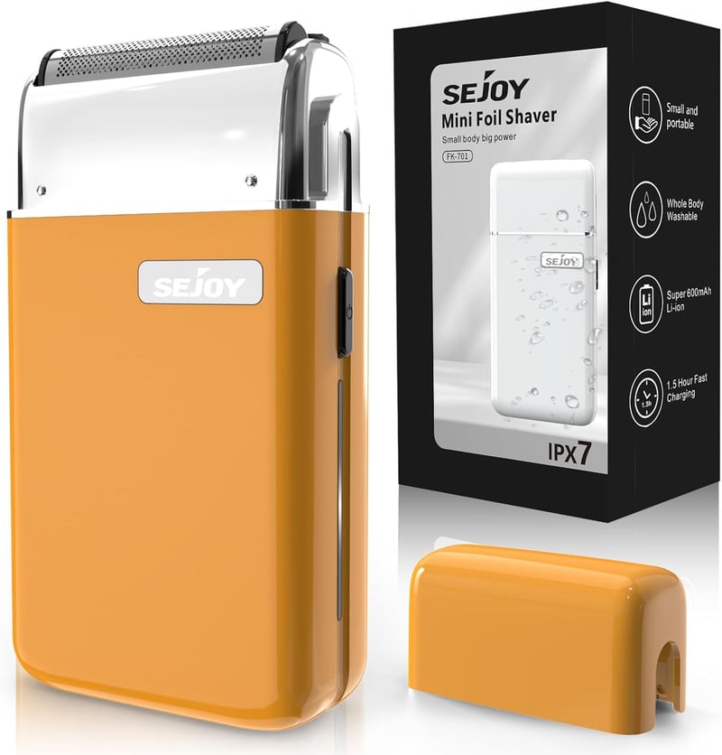 Sejoy Portable elektromos borotva férfiaknak mágneses fejjel, IPX7 vízálló