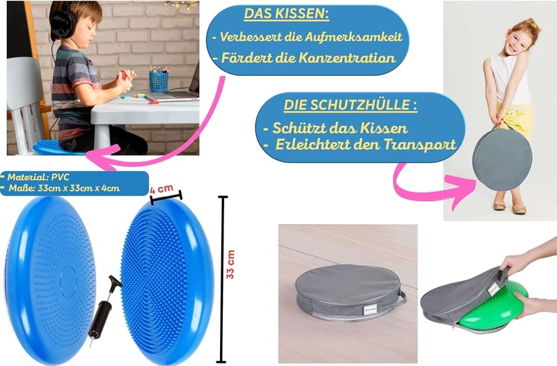 Seka-Planet ADHD párna gyerekeknek gumiszalagokkal - Koncentráció és figyelem fejlesztés