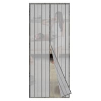 Magnetická sieťka na dvere Sekey 140x240 cm, vhodná na drevené, železné a hliníkové dvere, montáž bez vŕtania, sivá 1
