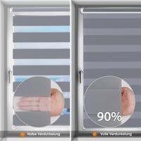 Sekey dvojitá roleta Klemmfix na okno bez vŕtania, 105x210 cm, sivá, tieniaca duo roleta 4