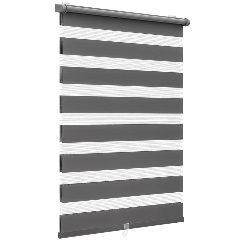 Sekey dvojitá roleta Klemmfix bez vŕtania 70x150 cm, tmavosivá, bez šnúrok, roleta na okno