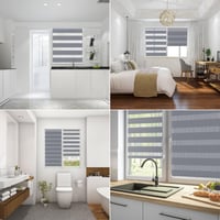 Sekey dvojitá roleta bez vŕtania Klemmfix 60x130 cm sivá, duo žalúzia na okná a dvere, tieniaca roleta 3