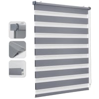 Sekey dvojitá roleta bez vŕtania Klemmfix 60x130 cm sivá, duo žalúzia na okná a dvere, tieniaca roleta 1