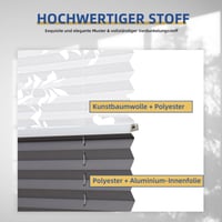Rulou plisat dublu Sekey fără găurire, tip Day+Night, opac, cu fixare prin clipsare Klemmfix, 65x100 cm, model semitransparent „Ausbrenner”, gri cu imprimeu 8