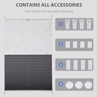 Rulou plisat dublu Sekey fără găurire, tip Day+Night, opac, cu fixare prin clipsare Klemmfix, 65x100 cm, model semitransparent „Ausbrenner”, gri cu imprimeu 5