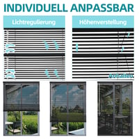 Sekey Klemmfix aluminijske rolete za prozor, 25 mm lamele, montaža bušenjem, s materijalom za montažu, 80x160 cm, crne 4