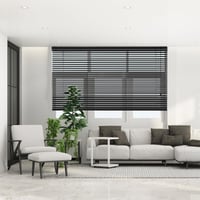 Sekey Klemmfix aluminijske rolete za prozor, 25 mm lamele, montaža bušenjem, s materijalom za montažu, 80x160 cm, crne 2