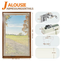 Sekey Klemmfix aluminijske venecijanere za prozor, lamele 25 mm, s bušenjem, materijal za montažu, 40x130 cm, boja žbuke 3