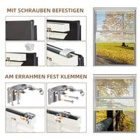 Sekey Klemmfix aluminijske venecijanere za prozor, lamele 25 mm, s bušenjem, materijal za montažu, 40x130 cm, boja žbuke 9