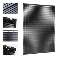 Sekey Klemmfix aluminijske rolete za prozor, 25 mm lamele, montaža bušenjem, s materijalom za montažu, 80x160 cm, crne 1