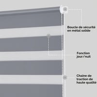 Rulou dublu Sekey Klemmfix fără găurire 40x100 cm gri - Rulou opac cu sistem de fixare prin cleme 2